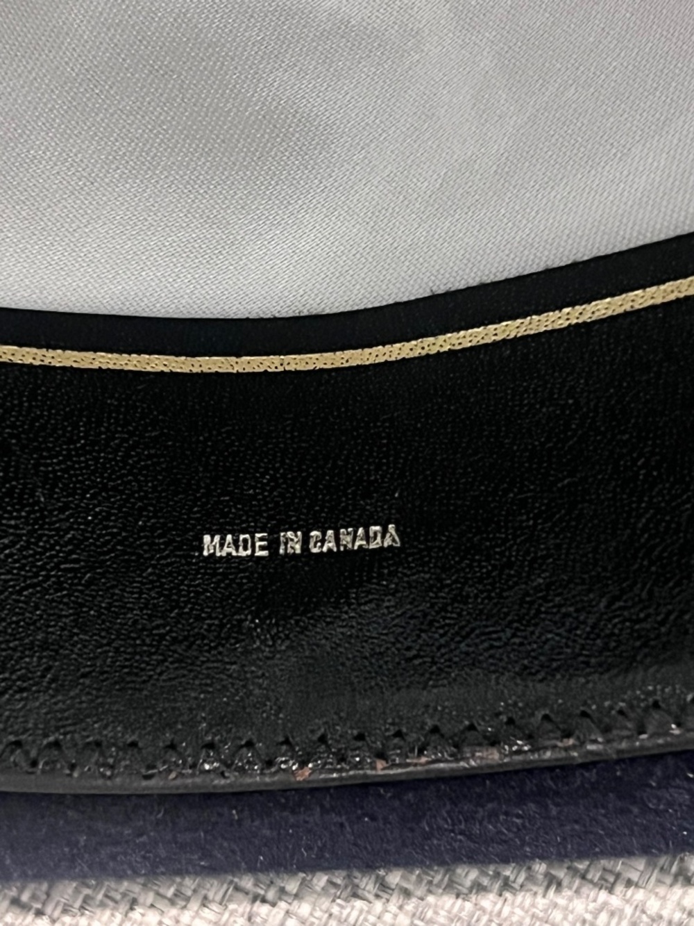 Stetson Sovereign Felt Hat Navy Blue Feather Band Size 6 7/8 (55 cm) - Picture 6 of 14